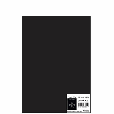 Florence Keep the Moment -paperi, sileä, A5, 200 kpl, musta, 300 g