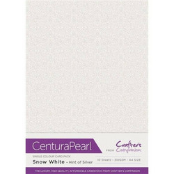 CenturaPearl helmiäiskartonki, sävy Snow White, Hint of Silver, A3