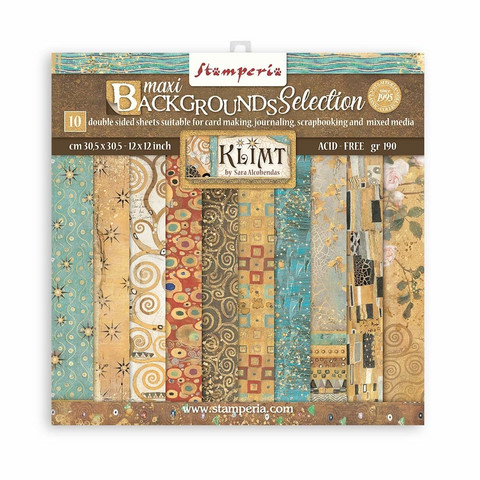 Stamperia paperipakkaus Klimt Maxi Backgrounds, 12
