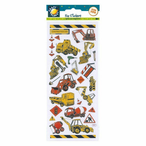 Fun Stickers tarra-arkki Construction Site Vehicles