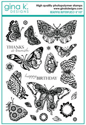 Gina K. Designs leimasin Beautiful Butterflies 2