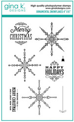 Gina K. Designs leimasin Ornamental Snowflakes