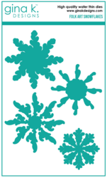 Gina K. Designs stanssi Folk Art Snowflakes