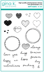 Gina K. Designs leimasin Happy Hearts