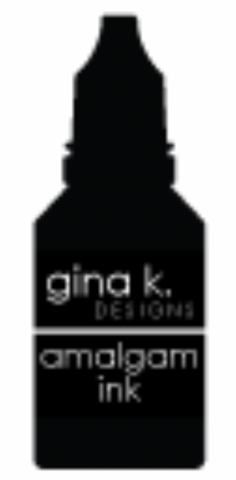 Gina K. Designs Amalgam Ink -täyttöpullo, sävy Obsidian