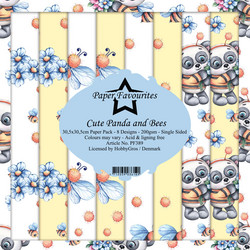 Paper Favourites Cute Panda and Bees -paperipakkaus, 12