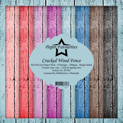 Paper Favourites Cracked Wood Fence -paperipakkaus, 12
