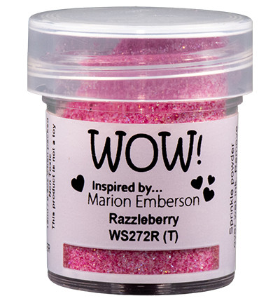 Wow! Embossing Glitters -kohojauhe, sävy Razzleberry by Marion Emberson (R,T)