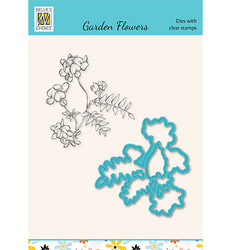 Nellie's Choice leimasin- ja stanssisetti Garden Flowers Vicia Sempium