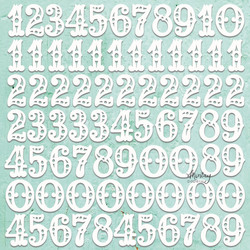 Mintay Chippies -chipboard Numbers -setti