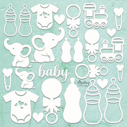 Mintay Chippies -chipboard Baby -setti