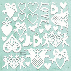 Mintay Chippies -chipboard Love -setti