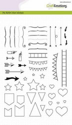 CraftEmotions leimasinsetti Bullet Journal Signs