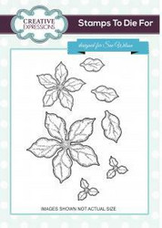 Creative Expressions Shaded Poinsettia Additions -leimasin