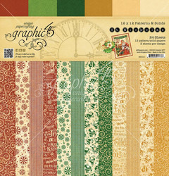 Graphic 45 -paperipakkaus St. Nicholas, Patterns & Solids 12