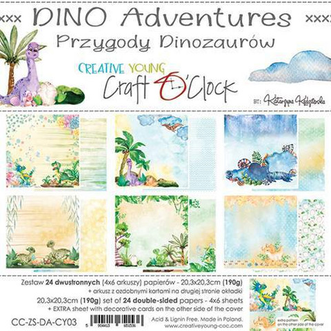 Craft O'clock paperipakkaus Creative Young, Dino Adventures, 8