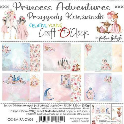 Craft O'clock paperipakkaus Creative Young, Princess Adventures, 6