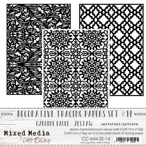 Craft O'clock Mixed Media Universal, Pattern -kuultopaperit