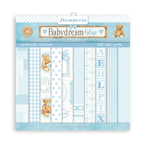 Stamperia paperipakkaus Babydream Blue, 8