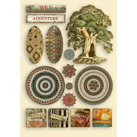 Stamperia Wooden Shapes -puukuviot Savana