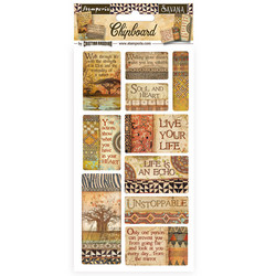 Stamperia Chipboard kuvioleikkeet Savana