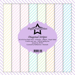 Paper Favourites Diagonal Stripes -paperipakkaus, 12