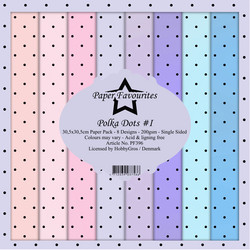 Paper Favourites Polka Dots 1 -paperipakkaus, 12