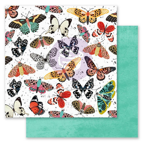 Prima Painted Floral -skräppipaperi Butterflies Galore
