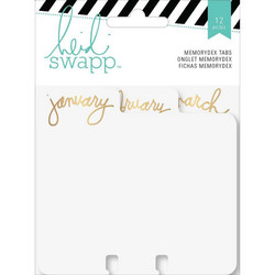 Heidi Swapp Memorydex Month Tabbed Card Dividers -jakajat