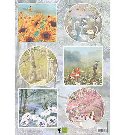 Marianne Design korttikuvat Spring Wishes, Swans
