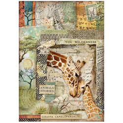 Stamperia riisipaperi Savana, Giraffe