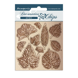 Stamperia Decorative Chips kuvioleike Romantic Garden, House Leaves