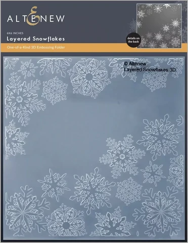 Altenew 3D kohokuviointikansio Layered Snowflakes