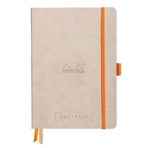 Rhodia Goalbook -muistikirja, soft beige A5 dot ivory