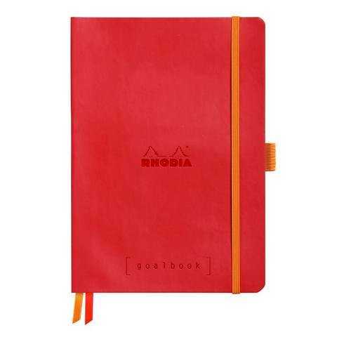 Rhodia Goalbook -muistikirja, soft poppy A5 dot ivory