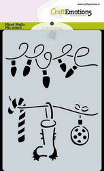 CraftEmotions sapluuna Christmas Decorations, A6