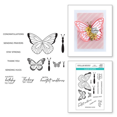 Spellbinders leimasinsetti Butterfly Sentiments