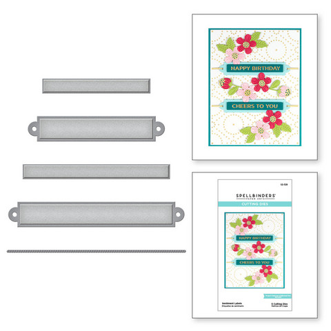 Spellbinders stanssisetti Sentiment Labels