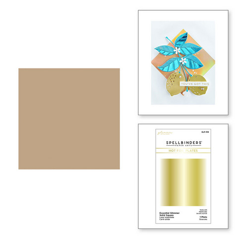 Spellbinders Glimmer Hot Foil -kuviolevy Essential Glimmer Solid Square