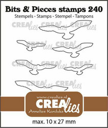 Crealies leimasin Flying Birds Silhouettes Outline