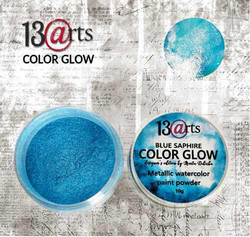 13@rts Color Glow Metallic Watercolour Paint -jauhe, sävy Blue Sapphire
