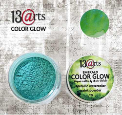 13@rts Color Glow Metallic Watercolour Paint -jauhe, sävy Emerald