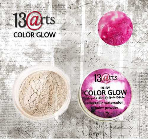 13@rts Color Glow Metallic Watercolour Paint -jauhe, sävy Ruby