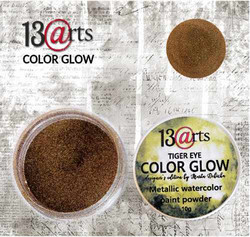 13@rts Color Glow Metallic Watercolour Paint -jauhe, sävy Tiger Eye
