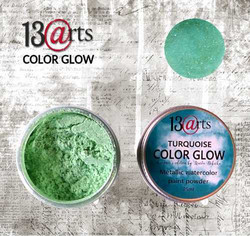 13@rts Color Glow Metallic Watercolour Paint -jauhe, sävy Turquoise