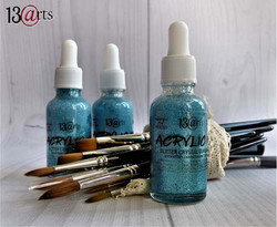 13@rts Acrylic Ink -muste, sävy Glitter Crystal Turquoise