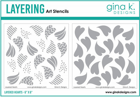 Gina K. Designs sapluuna Layered Hearts, 6