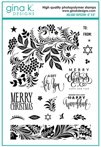 Gina K. Designs leimasin Holiday Tapestry