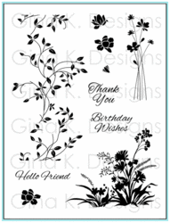 Gina K. Designs leimasin Wild Blossoms