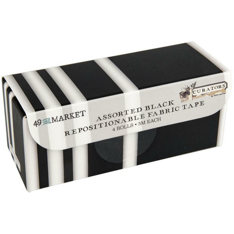 49 And Market Curators Fabric Tape -kangasteippi All Black Assortment